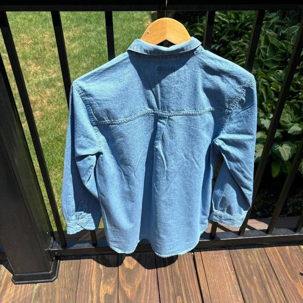 Old Navy Jean Button Down Shirt - Youth 14